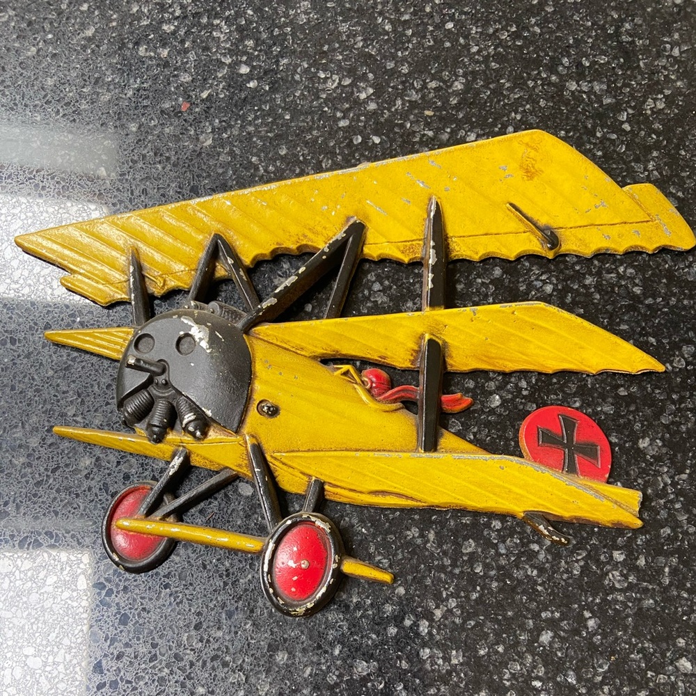 Vintage,1975 Die Cast German War Triplane Wall Art